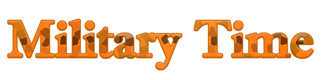 The header Military Time has a camouflage style filling.